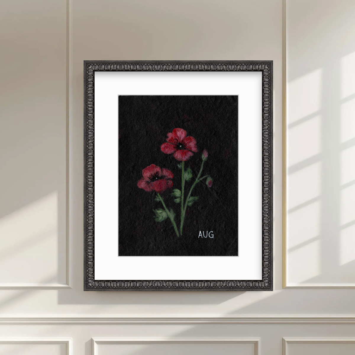 We Remember August Birth Flower Premium Fine Art Paper Print