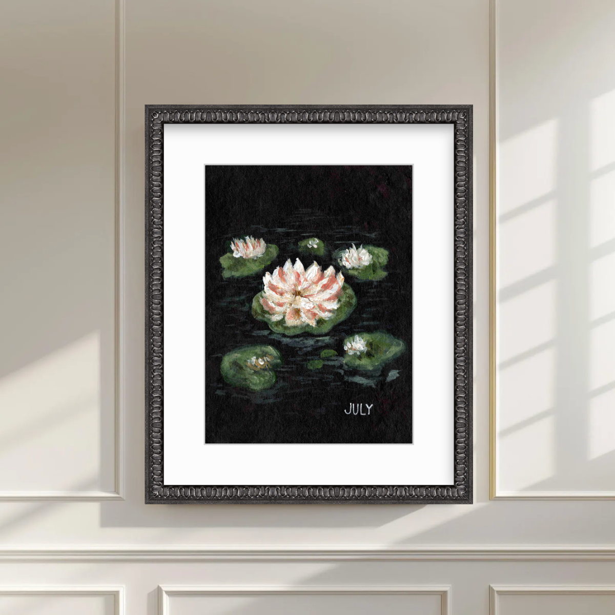 We Remember July Birth Flower Premium Fine Art Paper Print