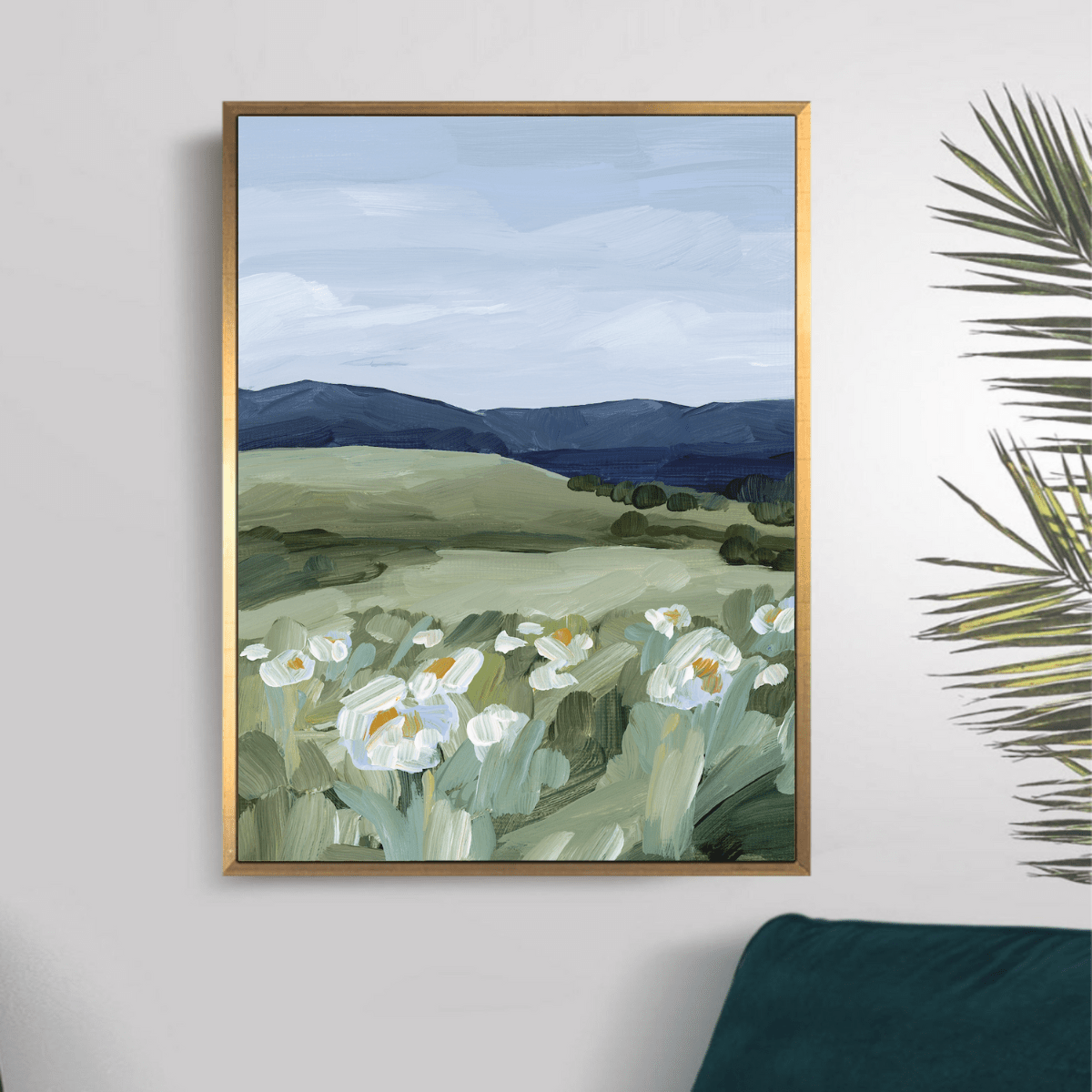 Wild Poppies, 30" x 40", Gold Floating Frame - Final sale