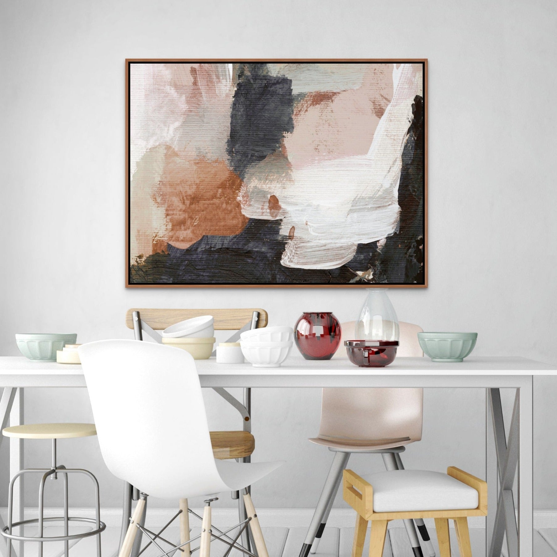 Earthly Abstract - Hand Embellished - Giri Designs
