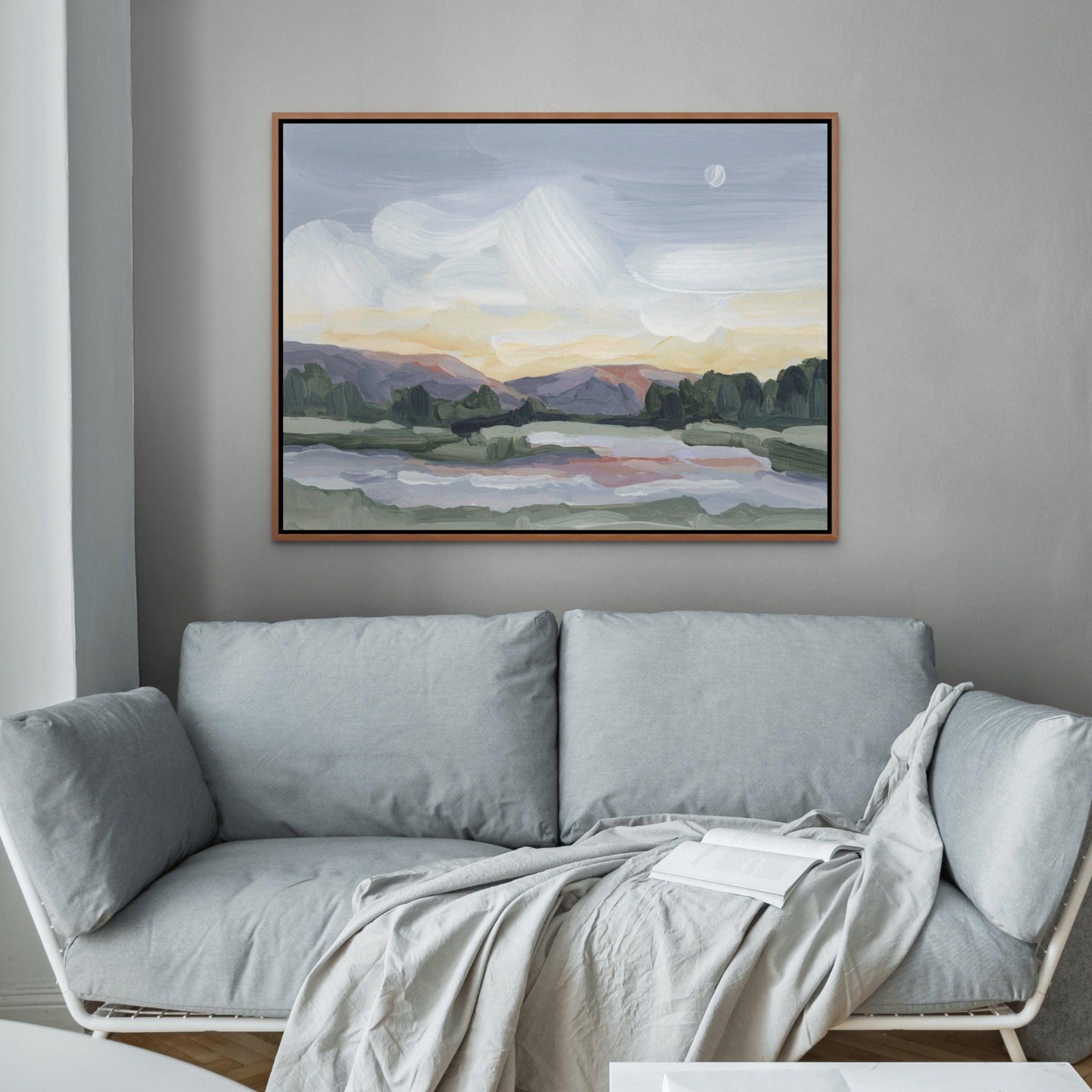 Moonlit Pond - Hand Embellished - Giri Designs