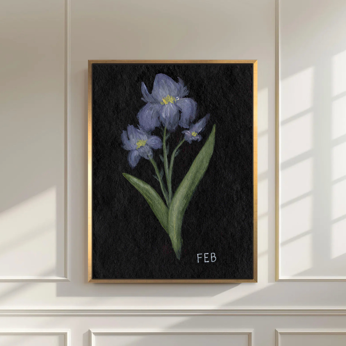 We Remember February Birth Flower Canvas | Giri Designs Wall Art