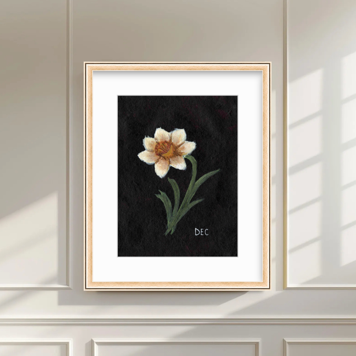 We Remember December Birth Flower Premium Fine Art Paper Print