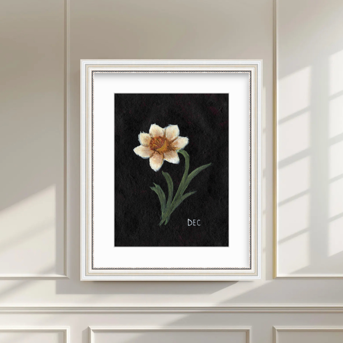 We Remember December Birth Flower Premium Fine Art Paper Print