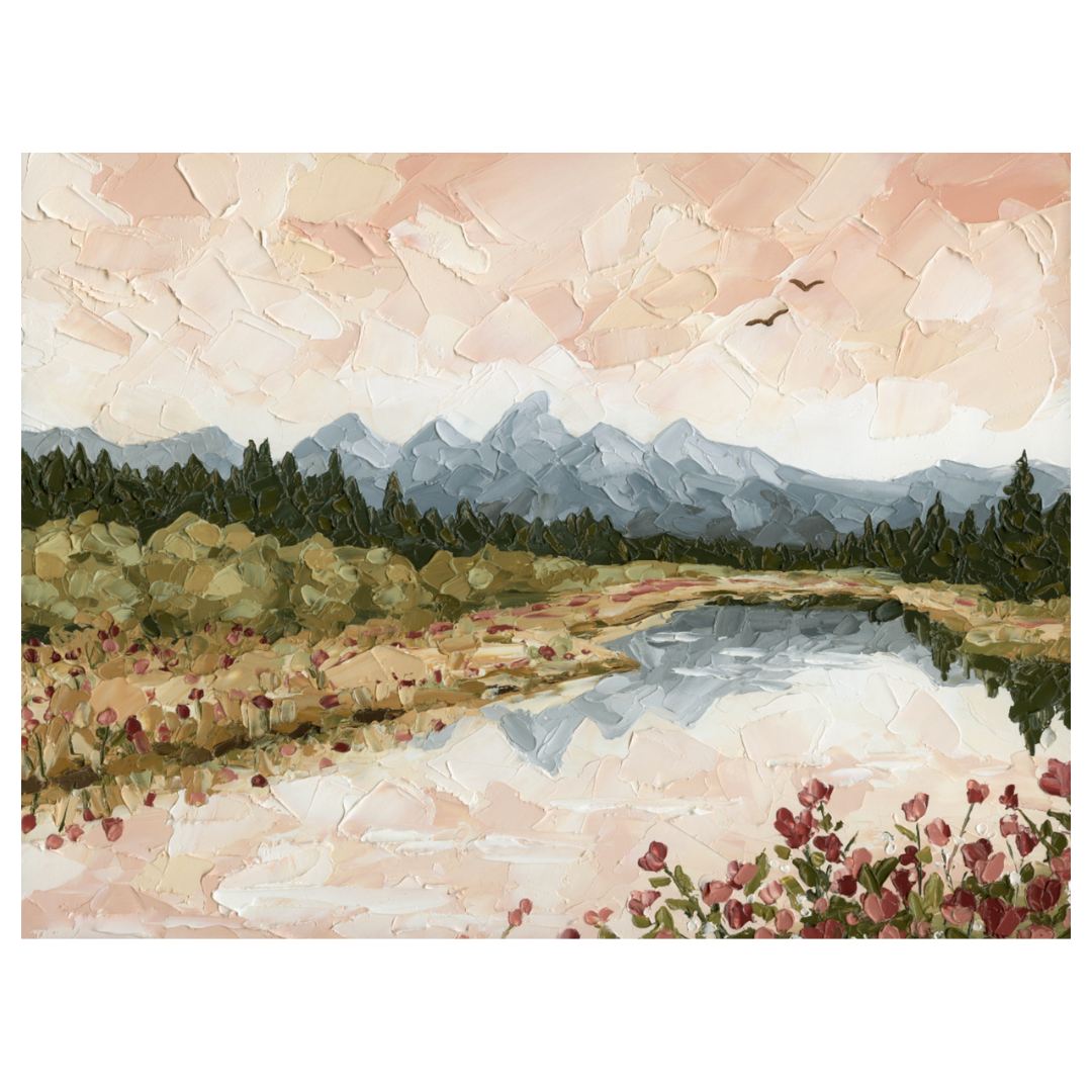 Teton Reflection - Hand Embellished