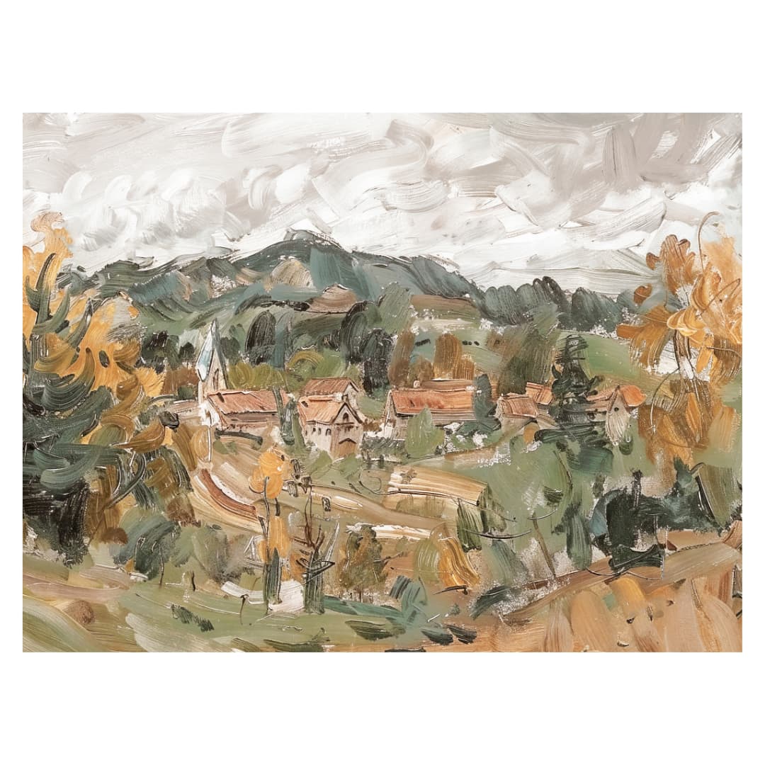 Village - Hand Embellished
