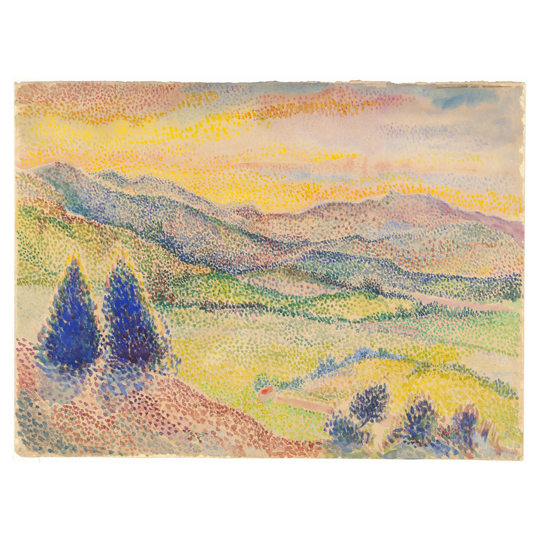 A Broad Valley at Sunset by Hippolyte Petitjean 1897