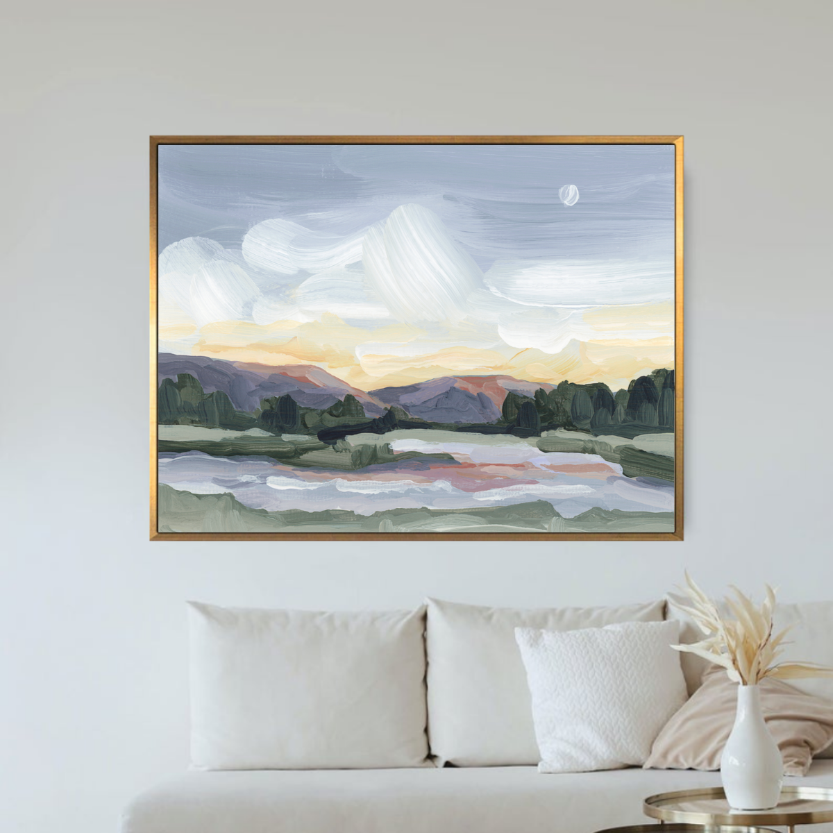 Moonlit Pond - Hand Embellished - Giri Designs
