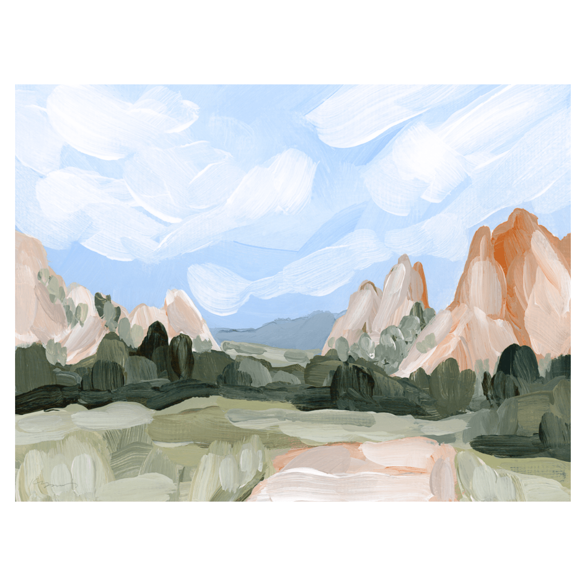 Red Rocks - Hand Embellished - Giri Designs