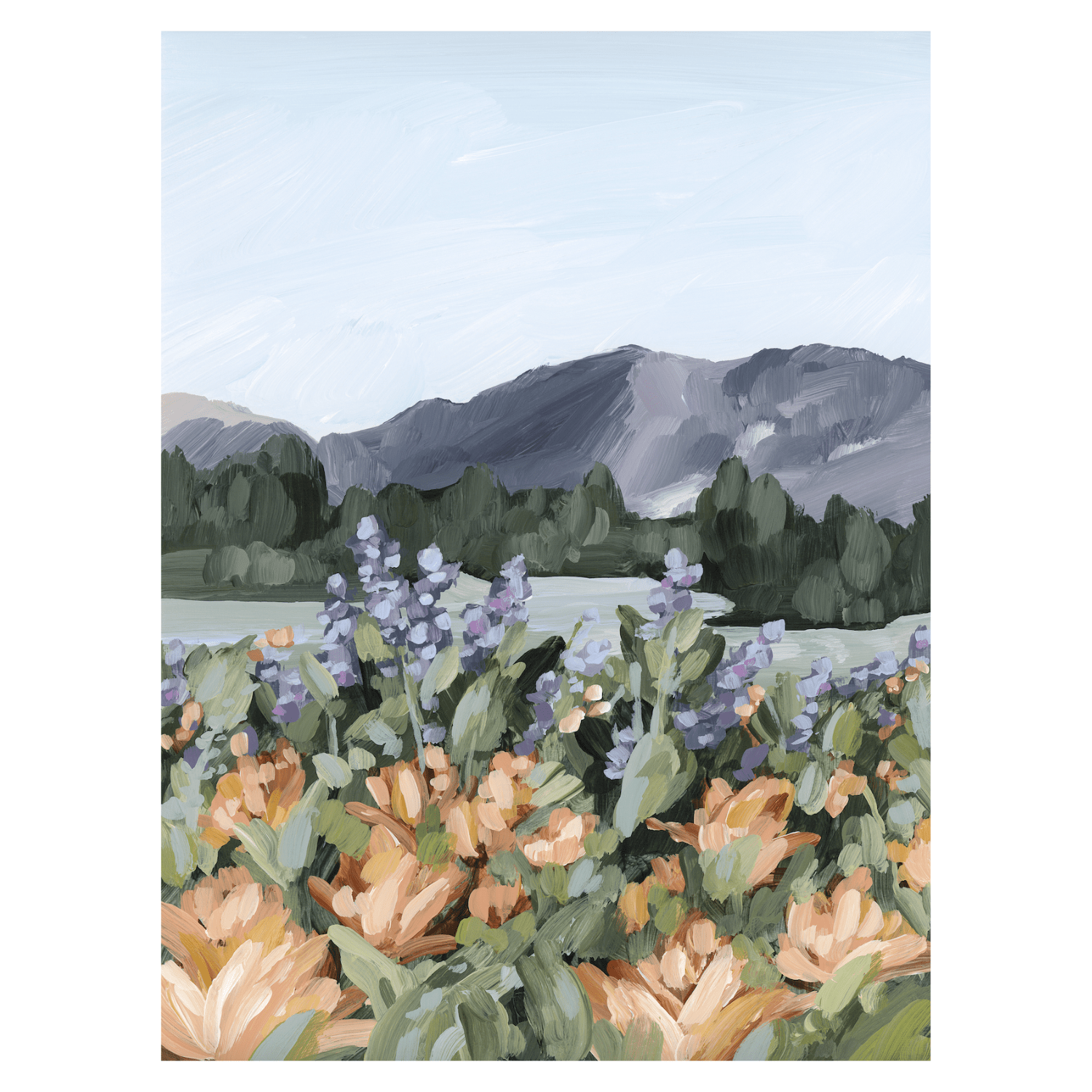 Rocky Mountain Summer - Hand Embellished - Giri Designs