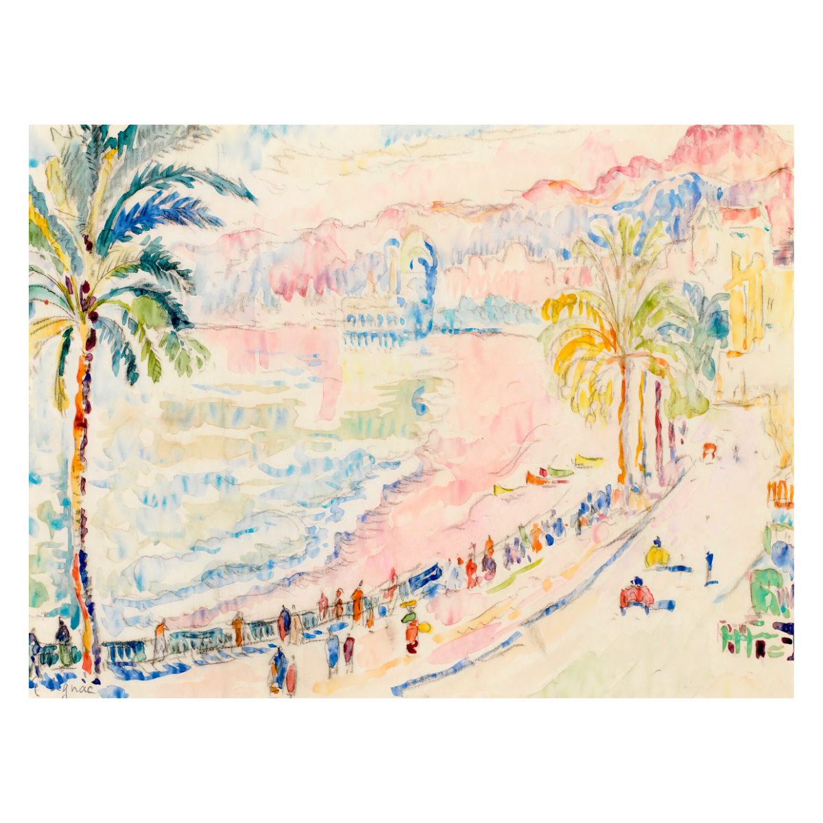 Nice, La Promenade des Anglais by Paul Signac 1921