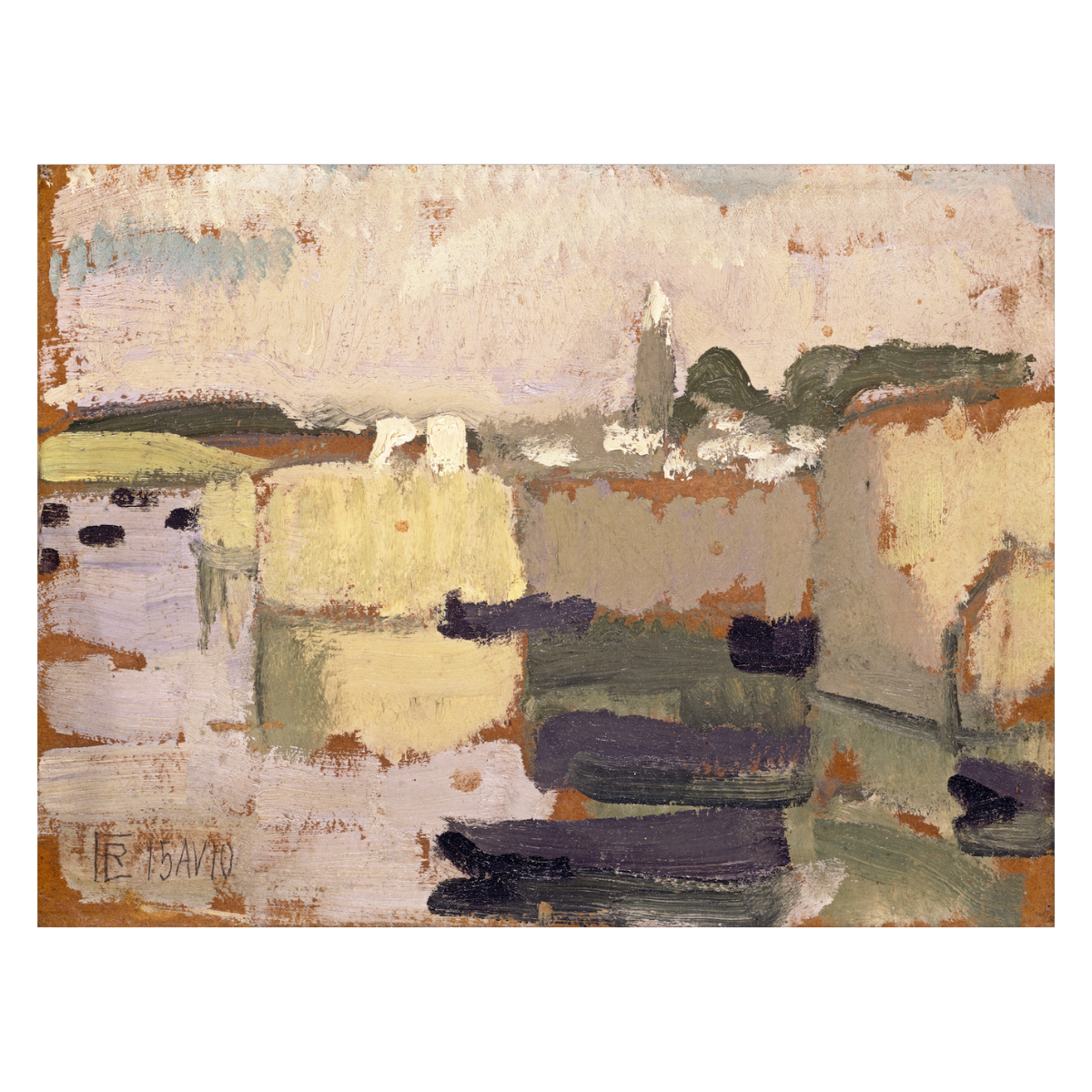 Village at the Water's Edge by Roger de La Fresnaye 1910