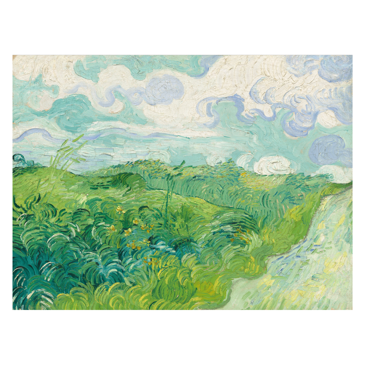 Green Wheat Fields by Vincent van Gogh 1890