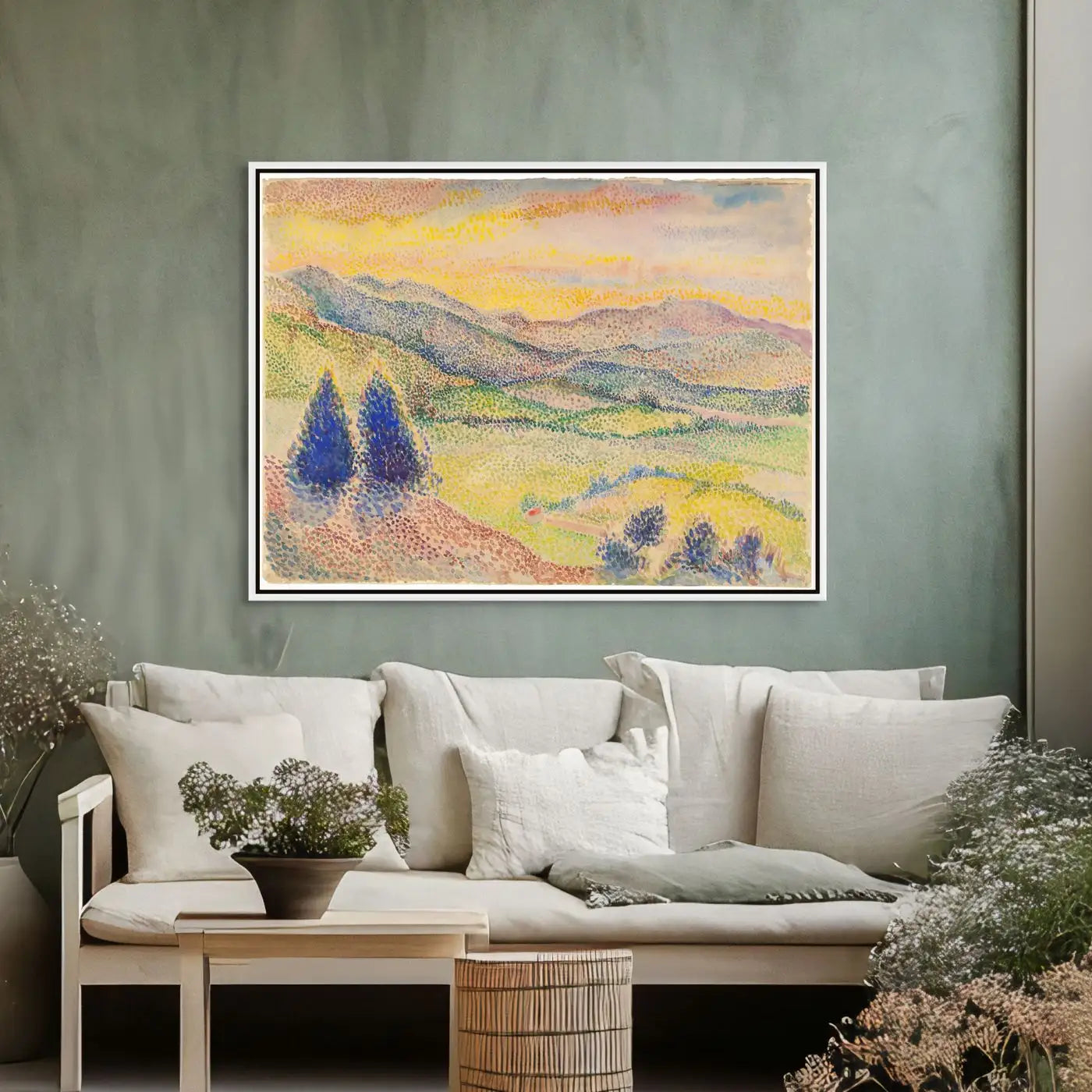 A Broad Valley at Sunset by Hippolyte Petitjean 1897