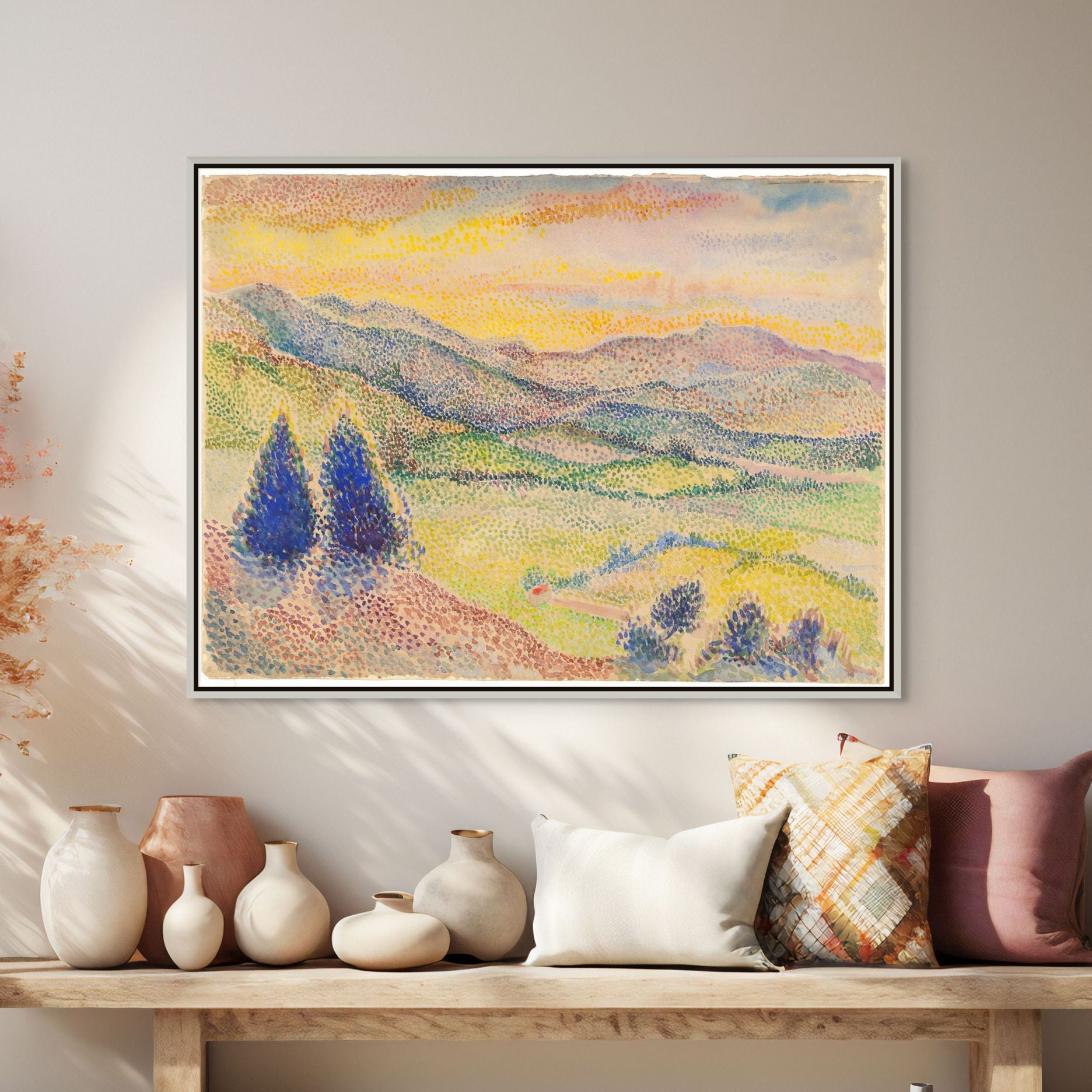 A Broad Valley at Sunset by Hippolyte Petitjean 1897