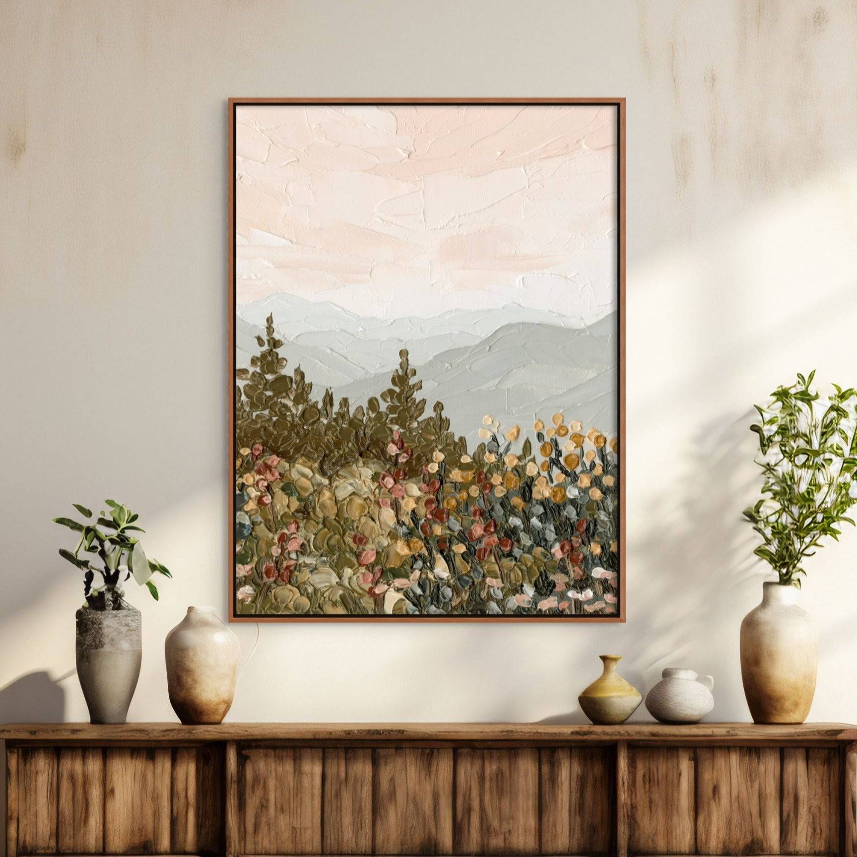 Appalachian Sunrise Portrait - Hand Embellished - Giri Designs