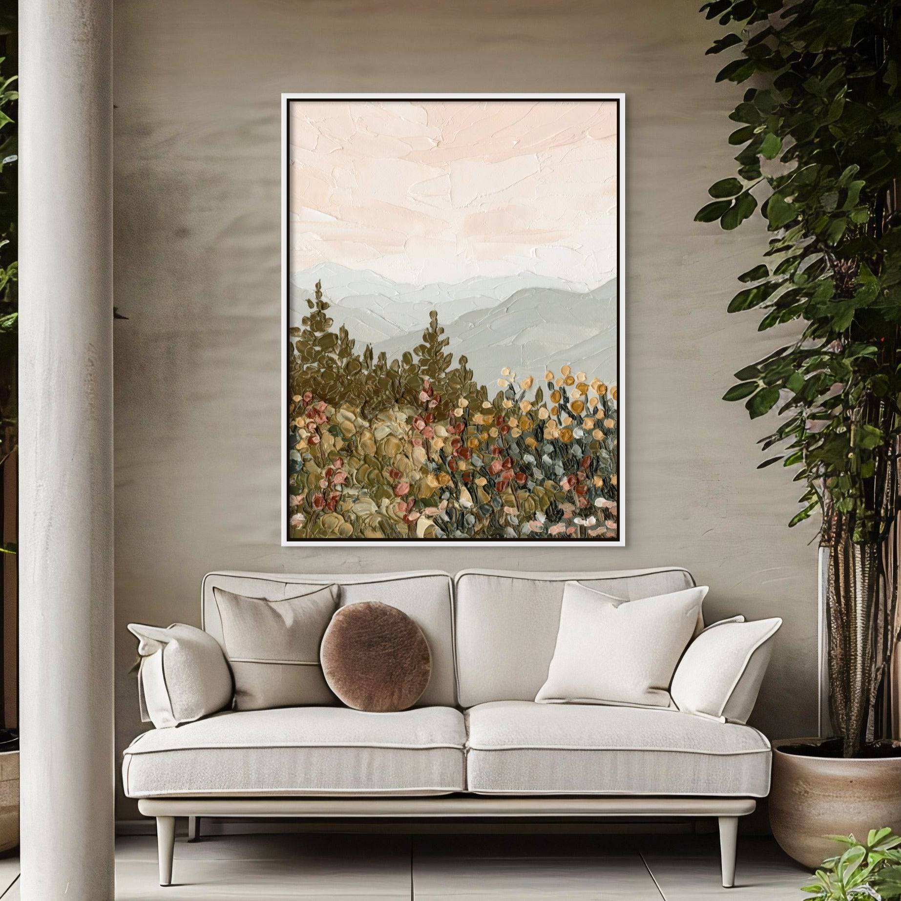 Appalachian Sunrise Portrait - Hand Embellished - Giri Designs