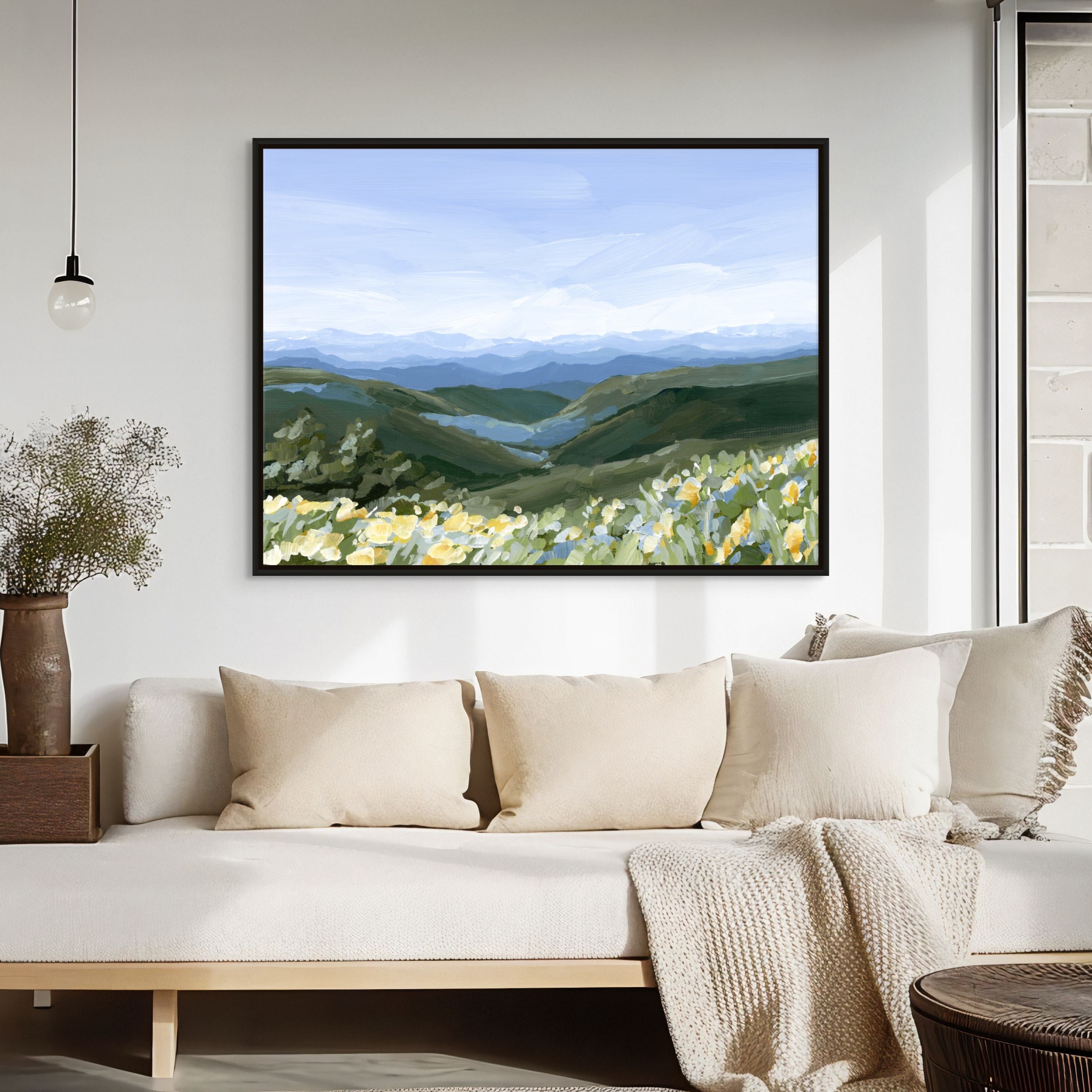Blue Ridge in Bloom - Hand Embellished