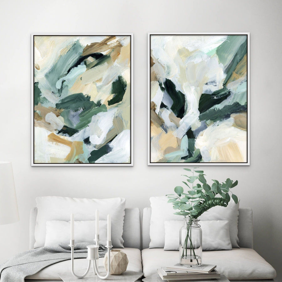 Contemporary Greens - Hand Embellished - Giri Designs