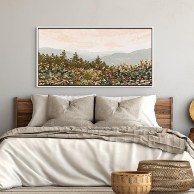 Appalachian Sunrise Panorama - Hand Embellished - Giri Designs