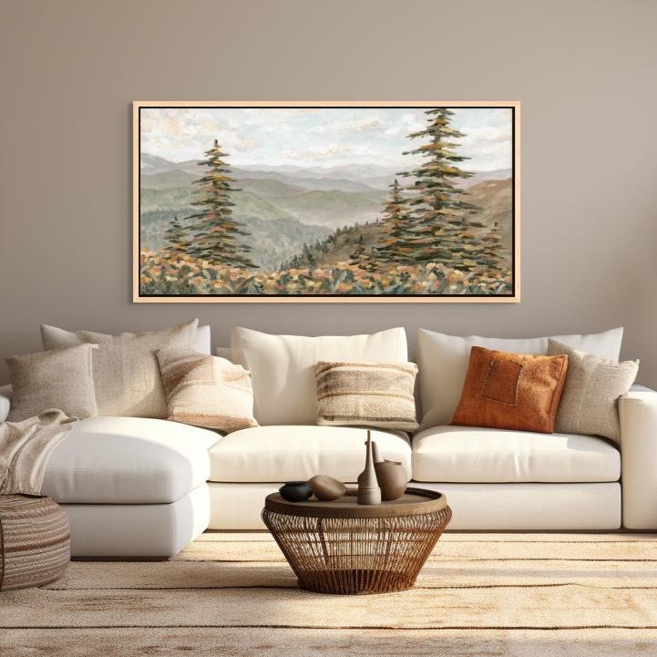 Rainbow Ridge Panorama - Hand Embellished - Giri Designs