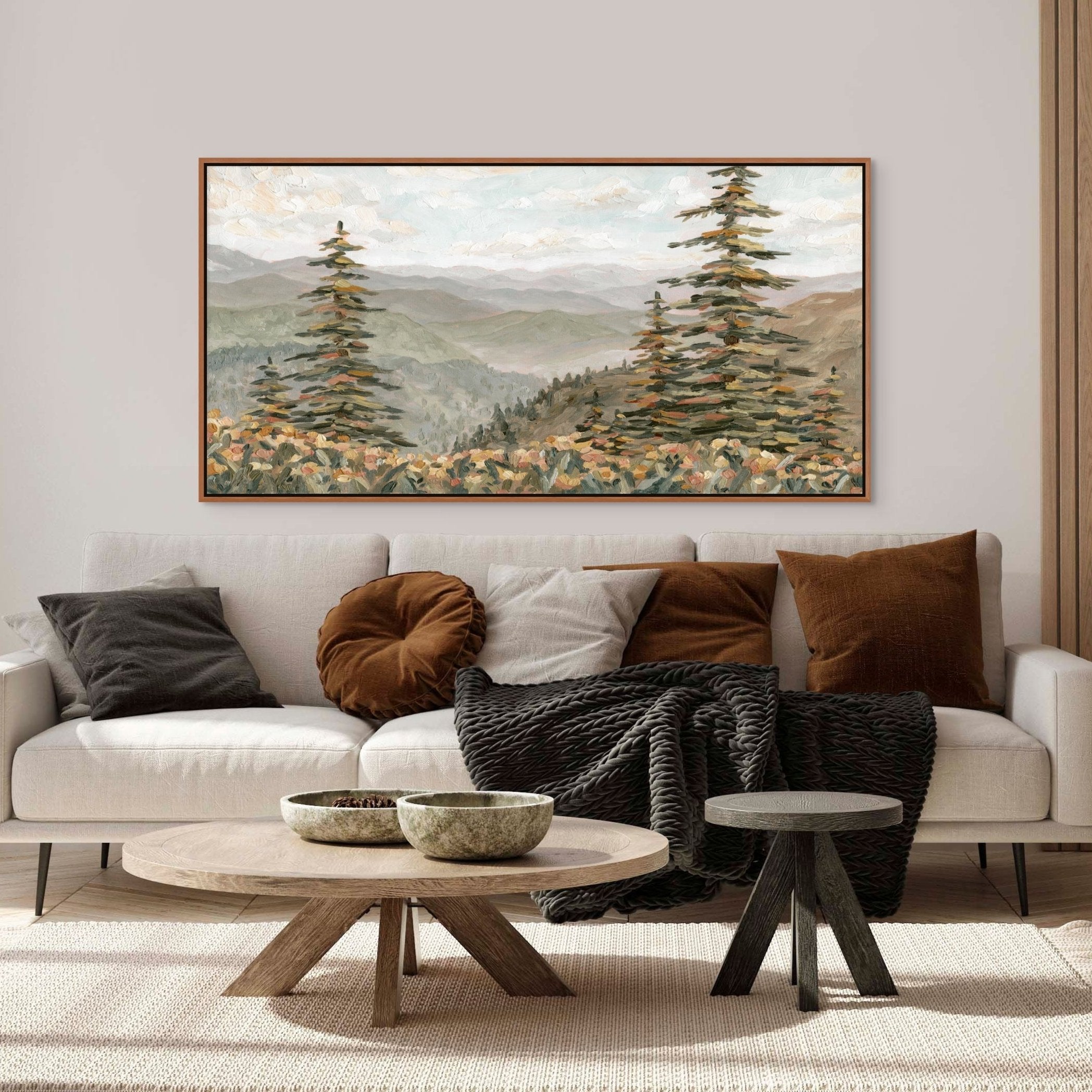 Rainbow Ridge Panorama - Hand Embellished - Giri Designs