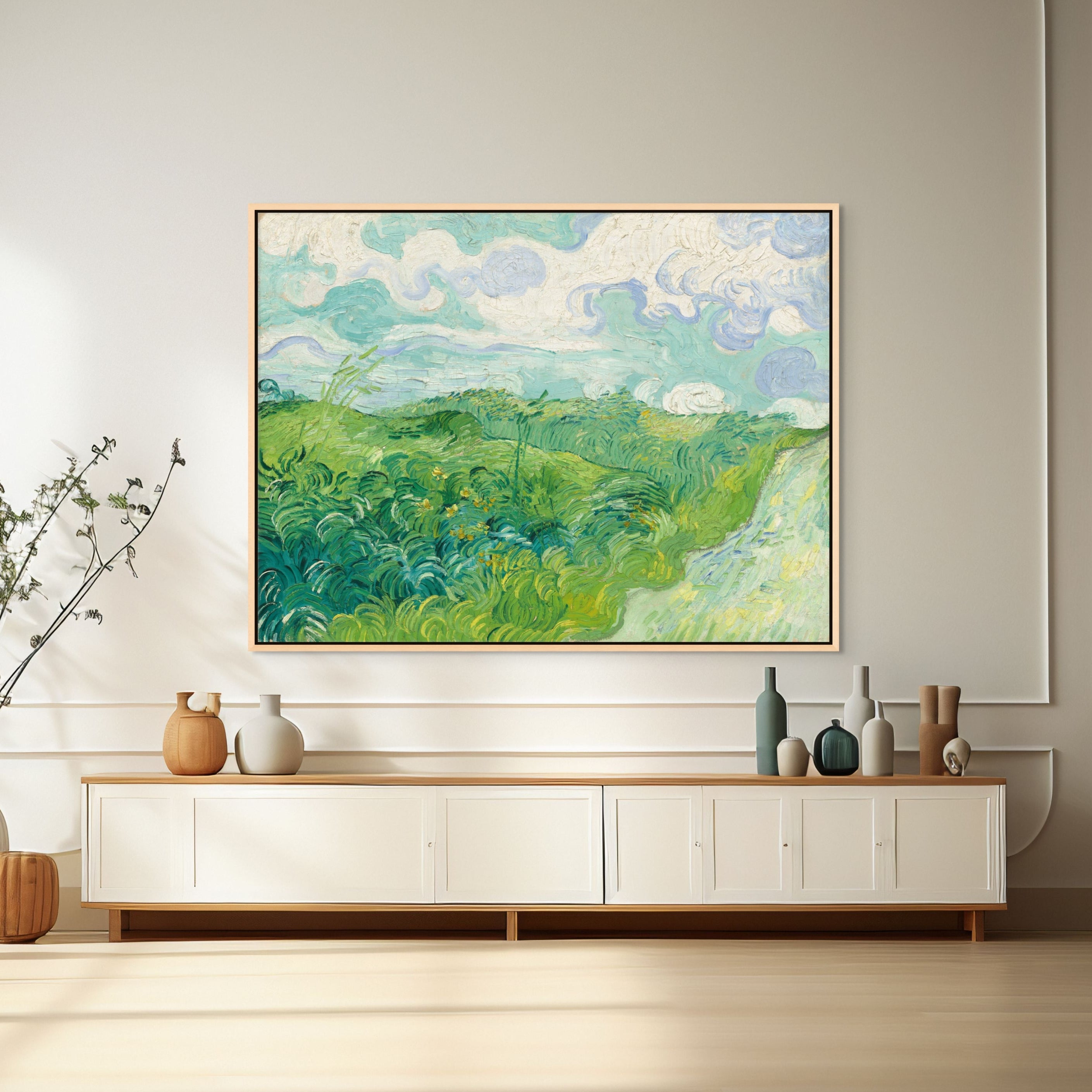 Green Wheat Fields by Vincent van Gogh 1890