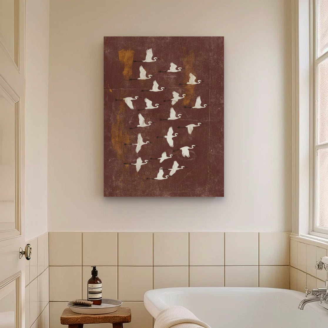 Herons Flock, 18" x 24", Gallery Wrapped 0.75" Deep - Final Sale