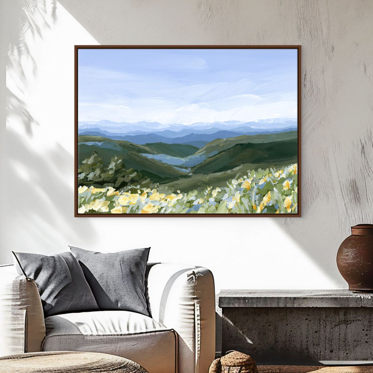 Blue Ridge in Bloom - Hand Embellished