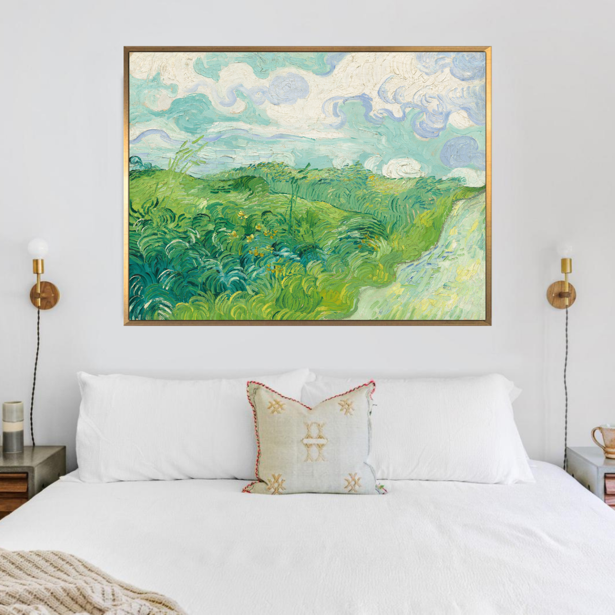 Green Wheat Fields by Vincent van Gogh 1890