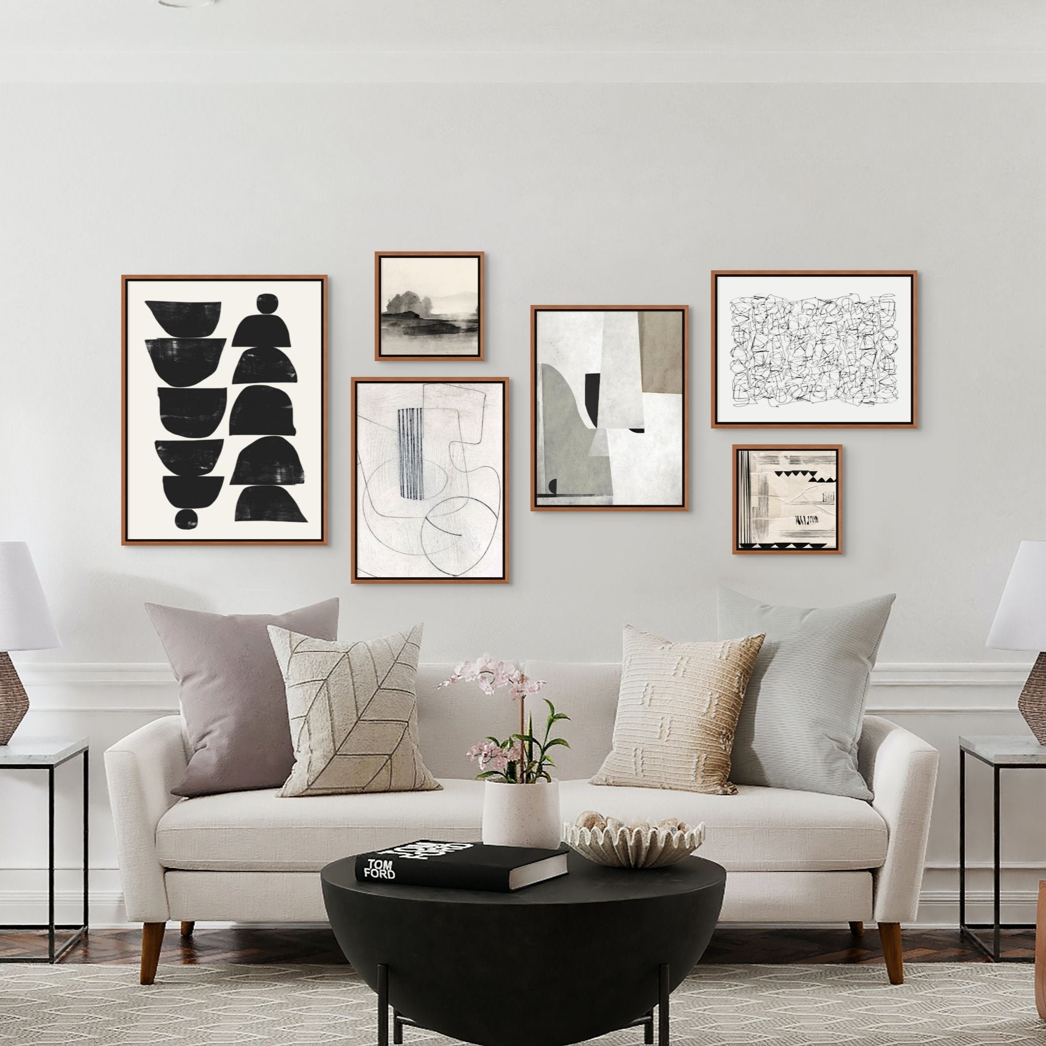 Neutral-Toned Gallery Wall 98" x 42" - Giri Designs