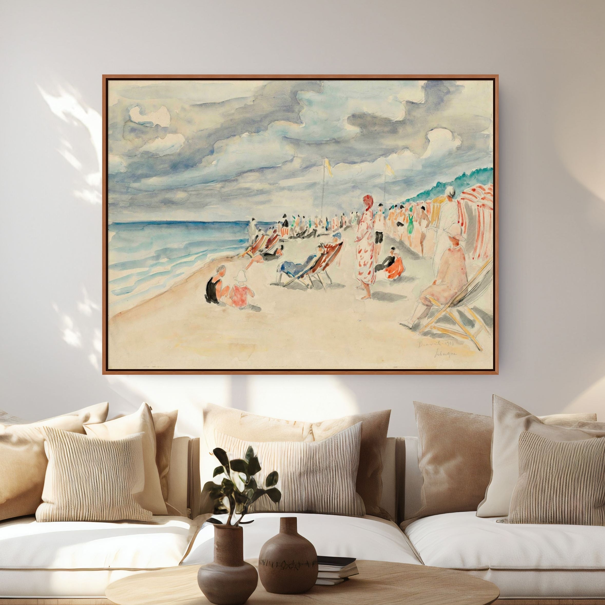 La Plage De Deauville by Henri Lebasque 1928