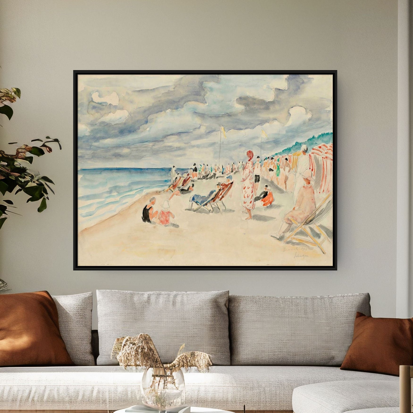 La Plage De Deauville by Henri Lebasque 1928