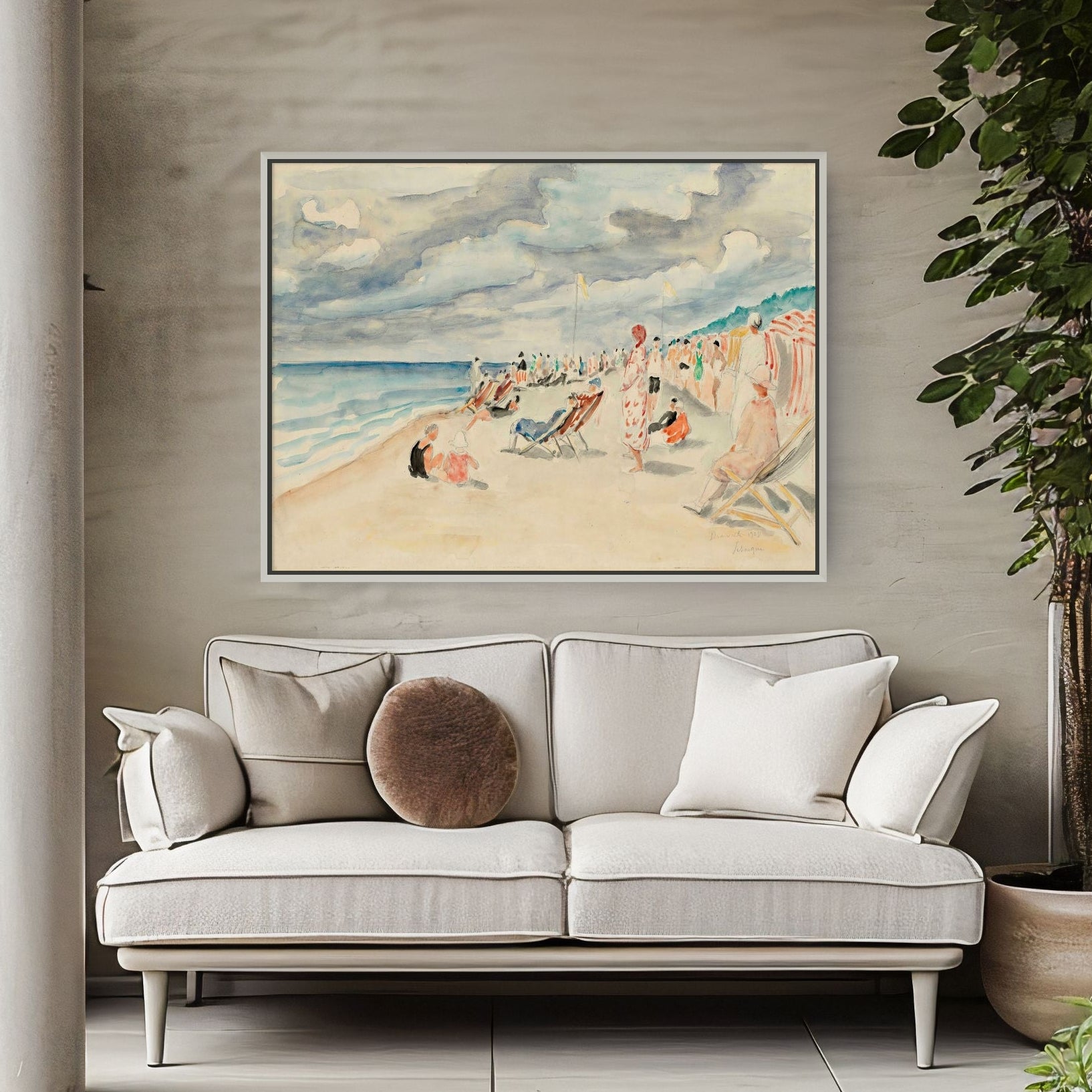 La Plage De Deauville by Henri Lebasque 1928