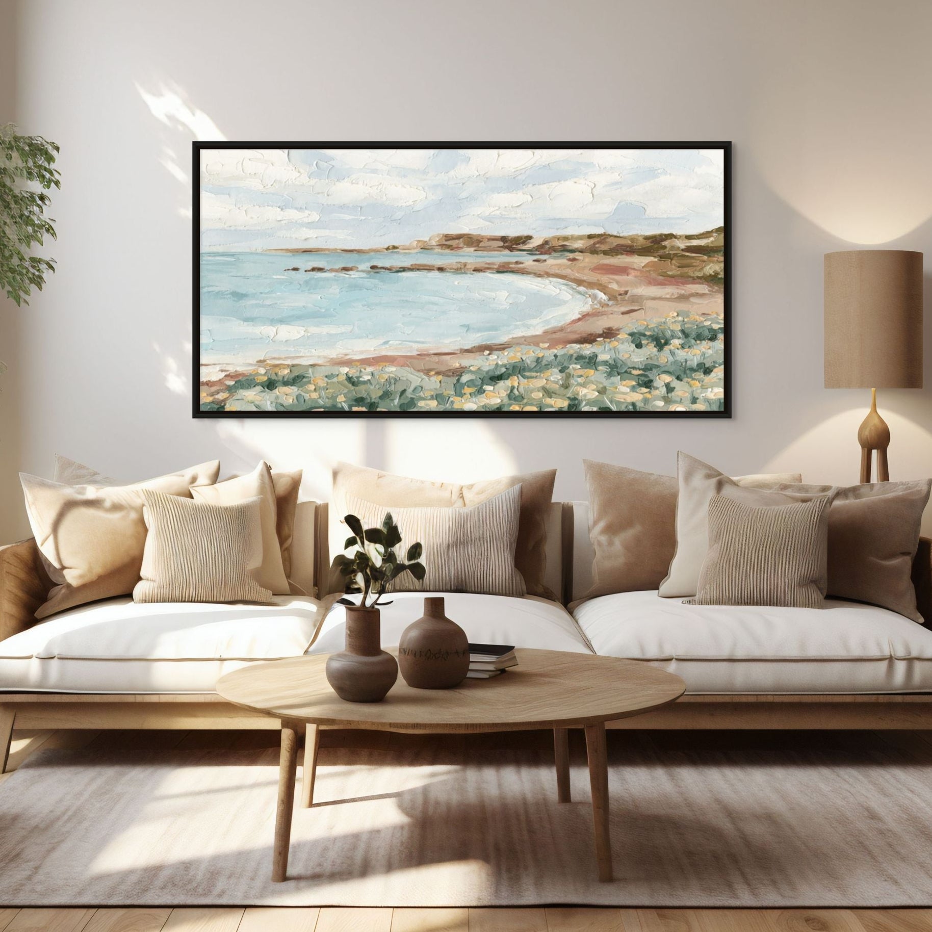 Low Tide Panorama - Hand Embellished - Giri Designs