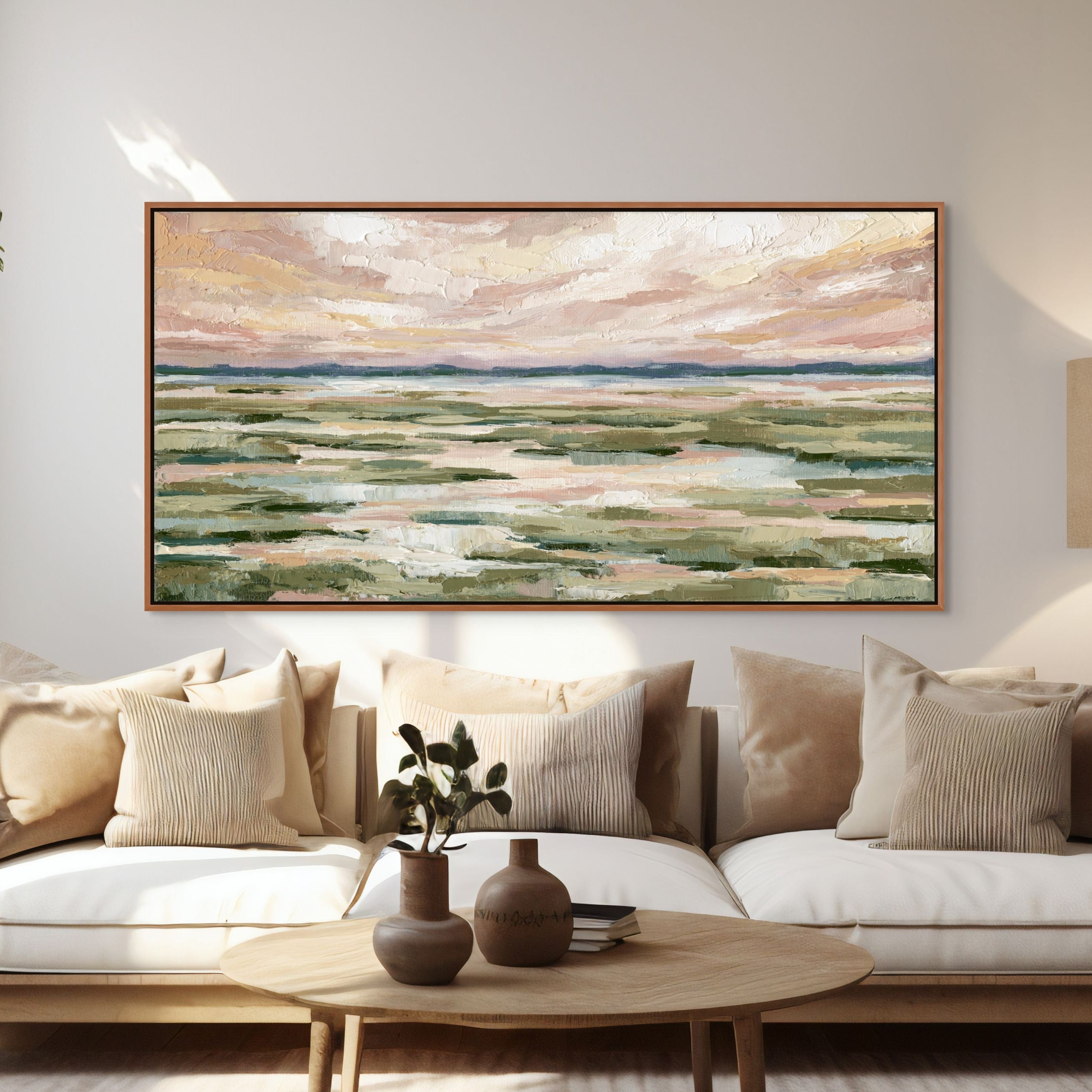 Marsh Tide Panorama - Hand Embellished - Giri Designs