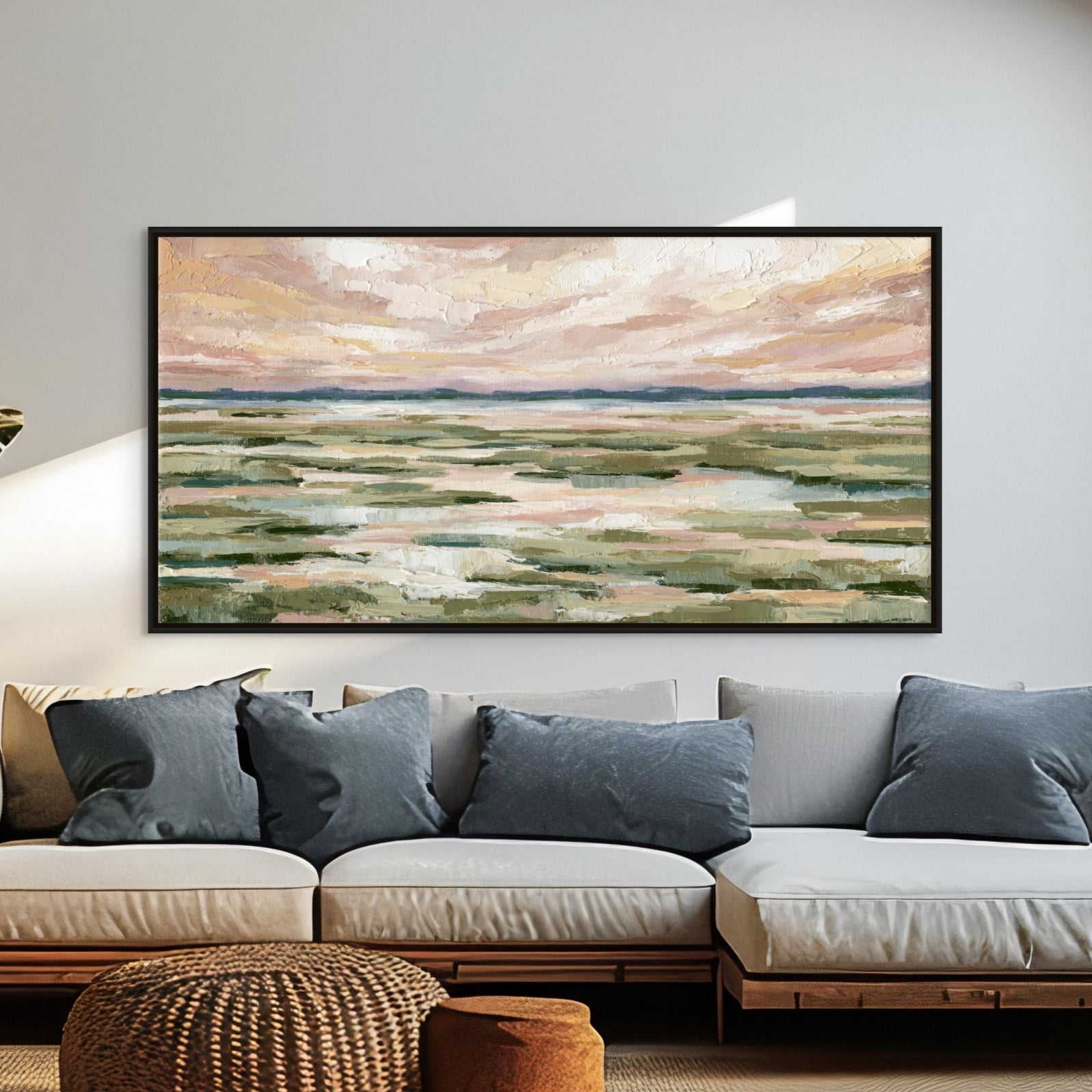 Marsh Tide Panorama - Hand Embellished - Giri Designs