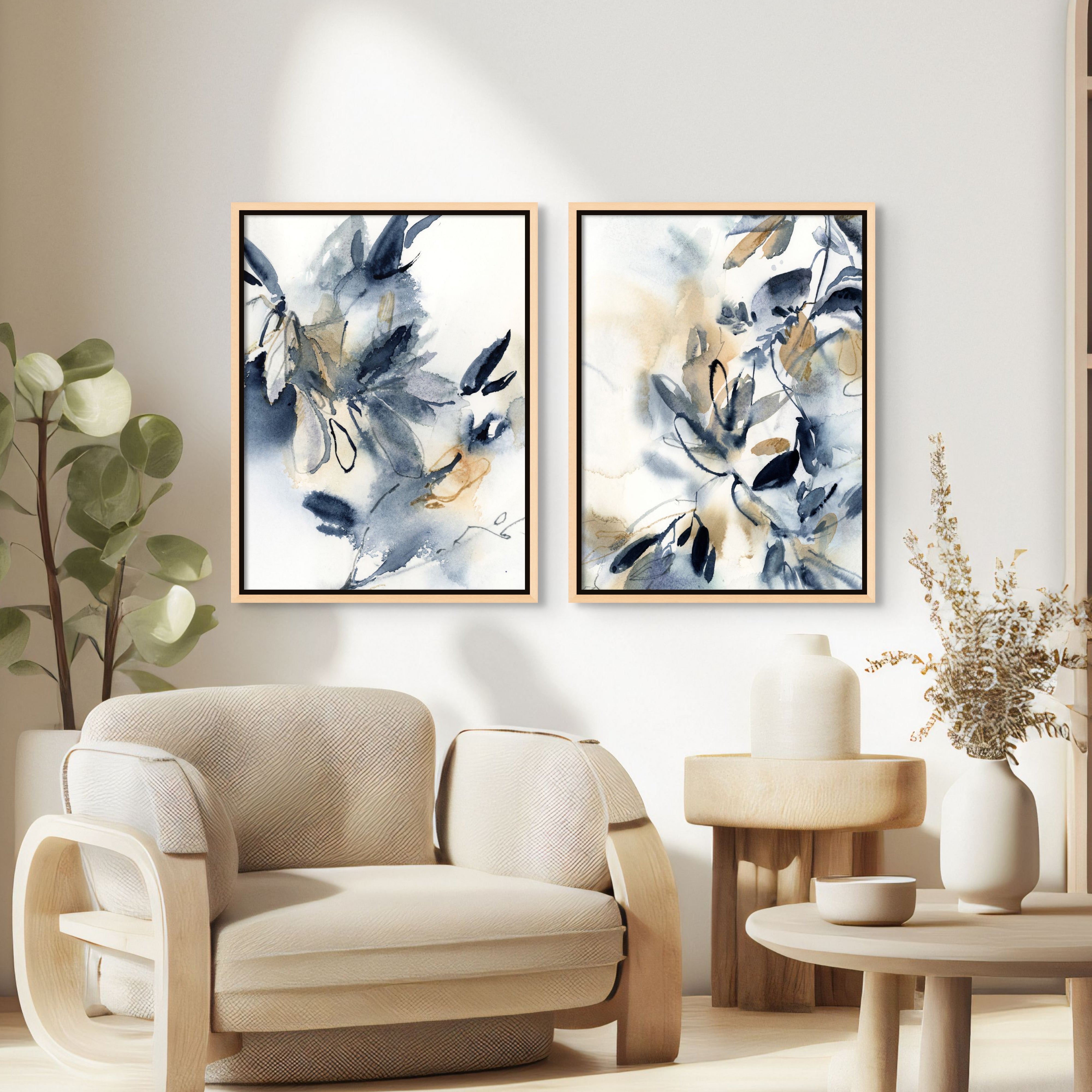 Modern Botanical Canvas | Giri Designs Wall Art