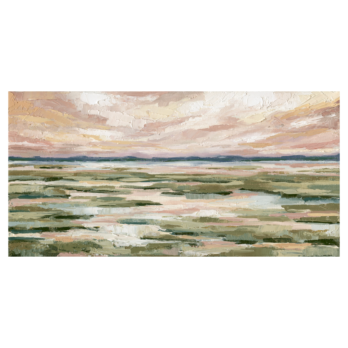 Marsh Tide Panorama - Hand Embellished - Giri Designs