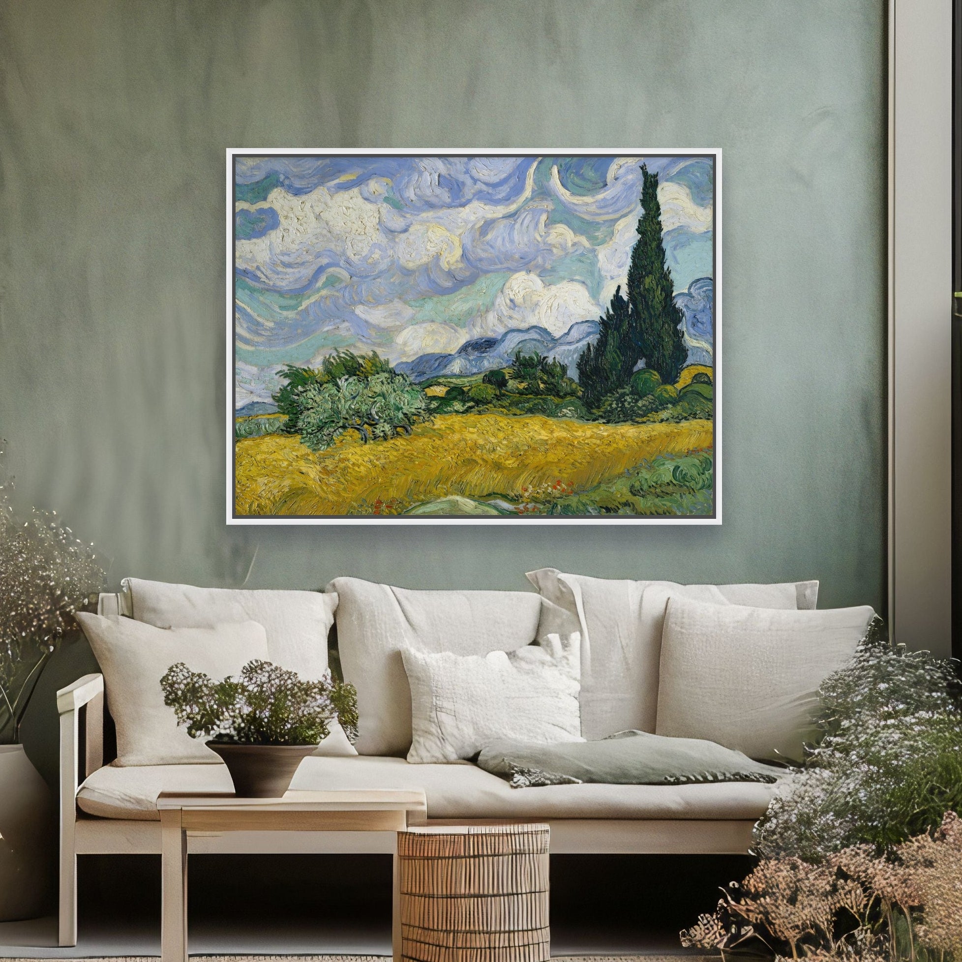 Wheat Field with Cypresses by Vincent van Gogh 1889