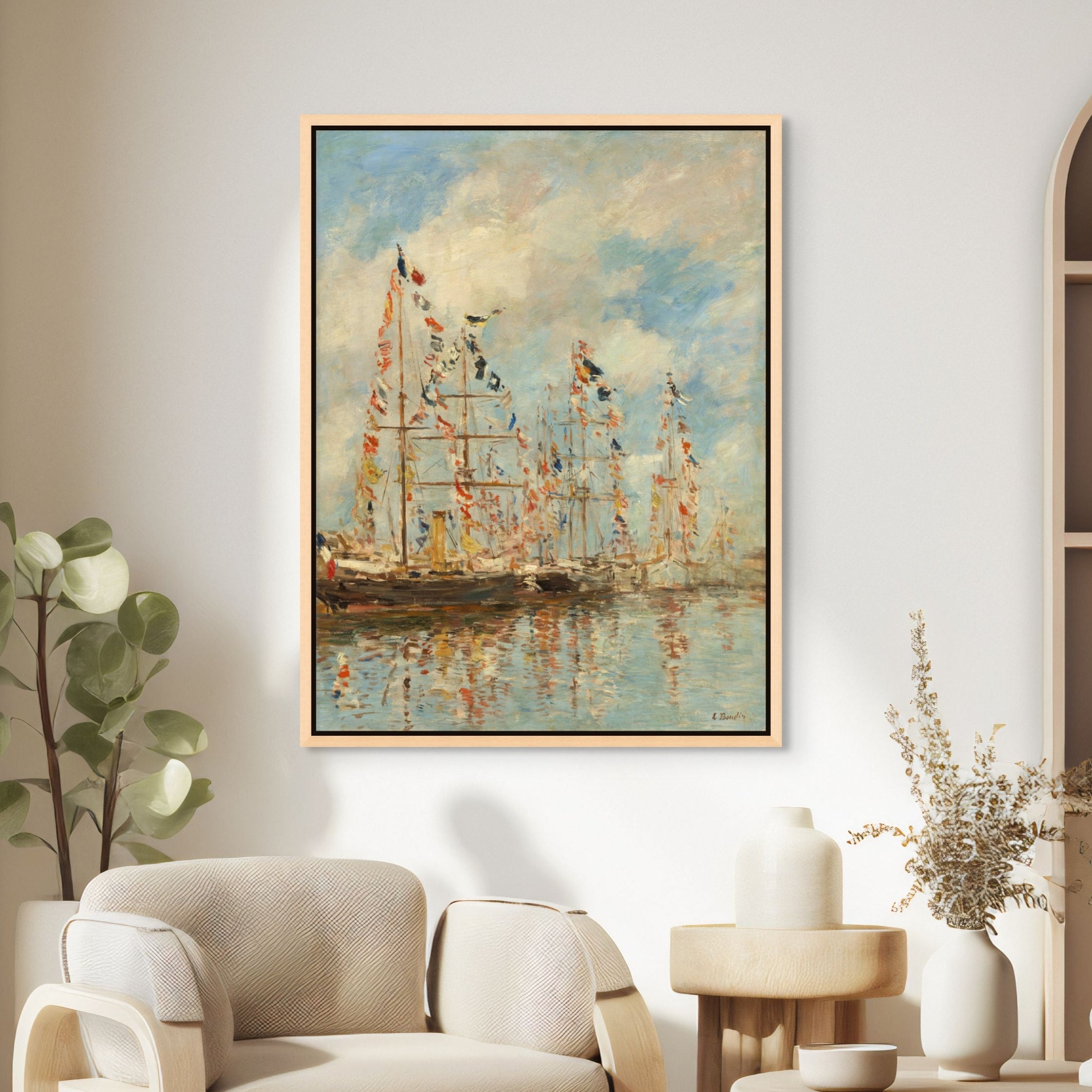 Yacht Basin by Eugène Boudin 1895