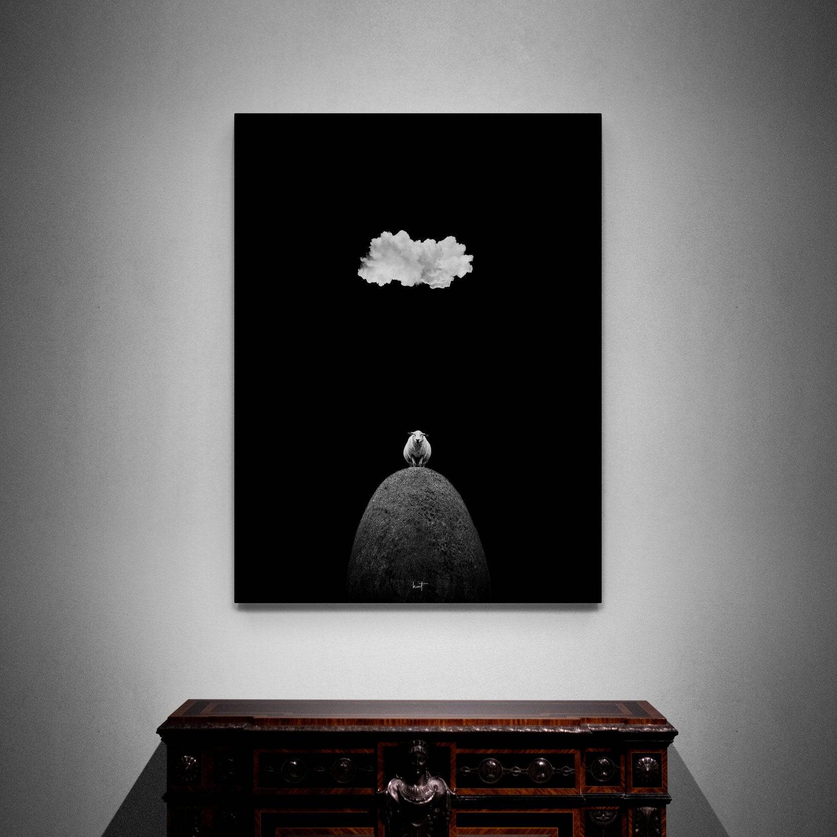 Illuminated Sheep II, 18" x 24", Gallery Wrapped - Final Sale - Giri Designs