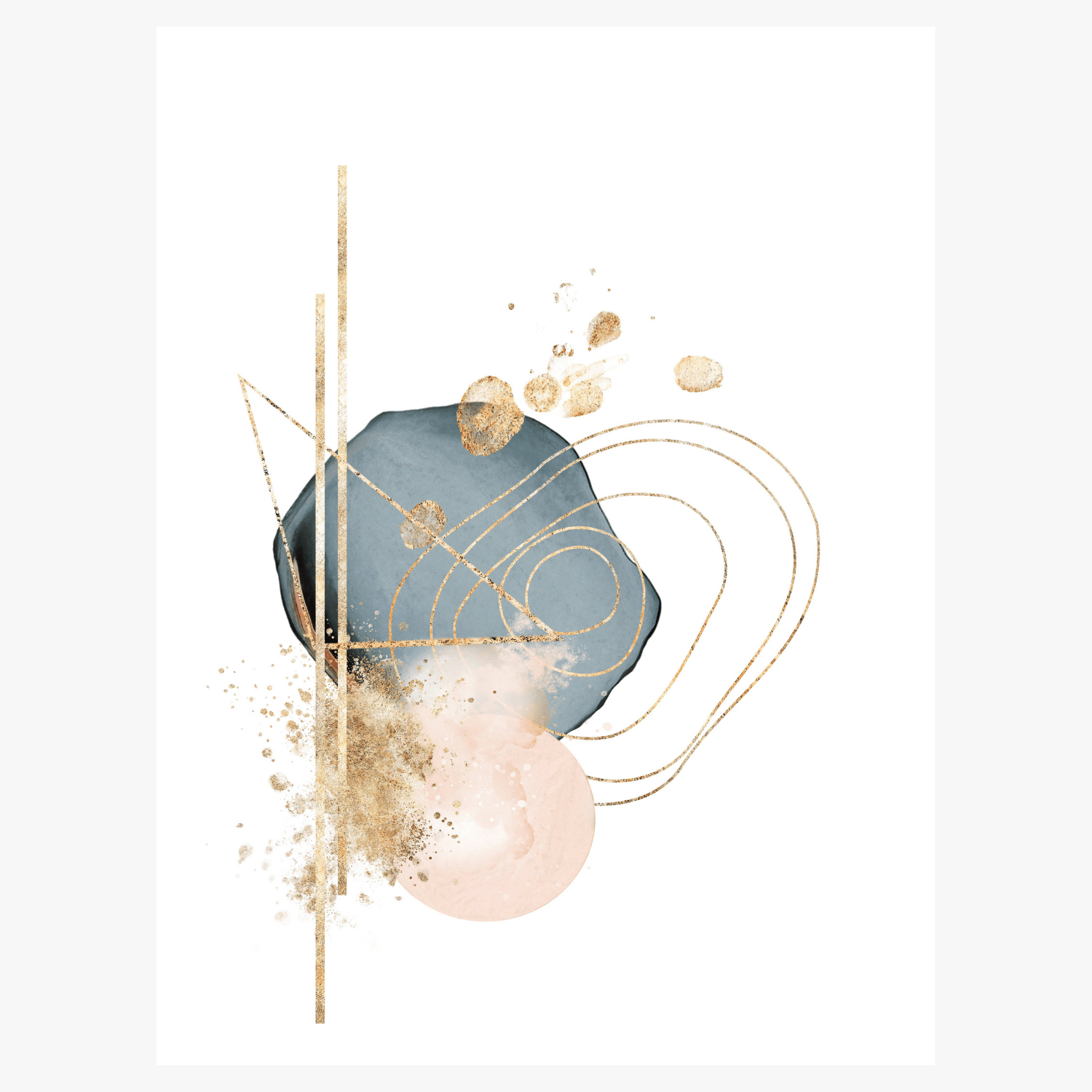 Pink and Blue Elements - Giri Designs