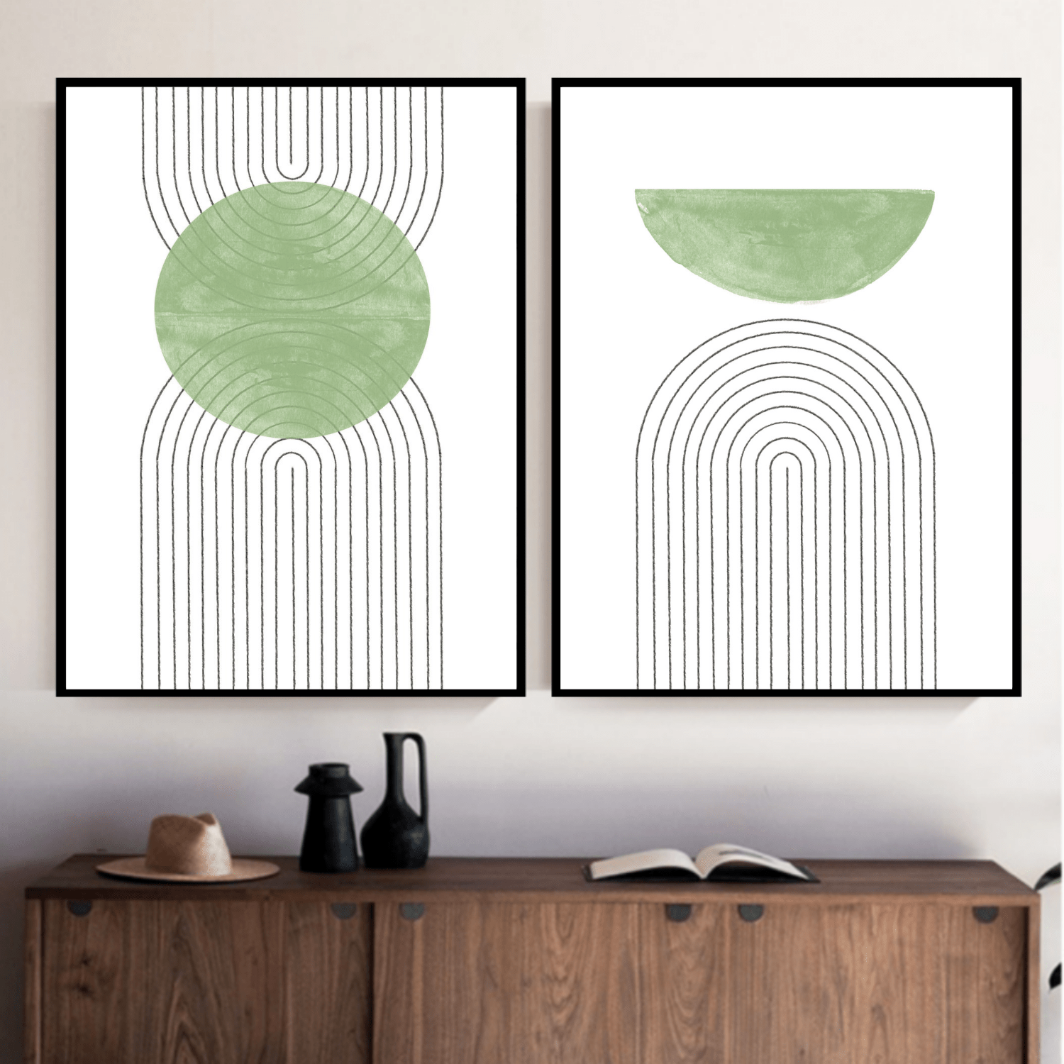 Abstract Flow Green - Giri Designs