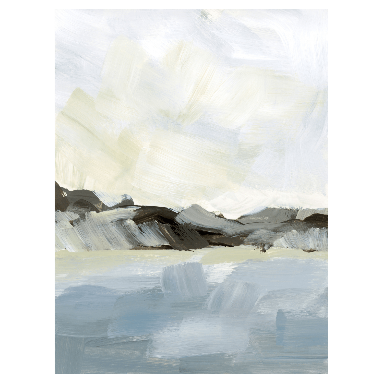 Sea Scene, 36" x 48", Oak-Finish Floating Frame - Final Sale - Giri Designs