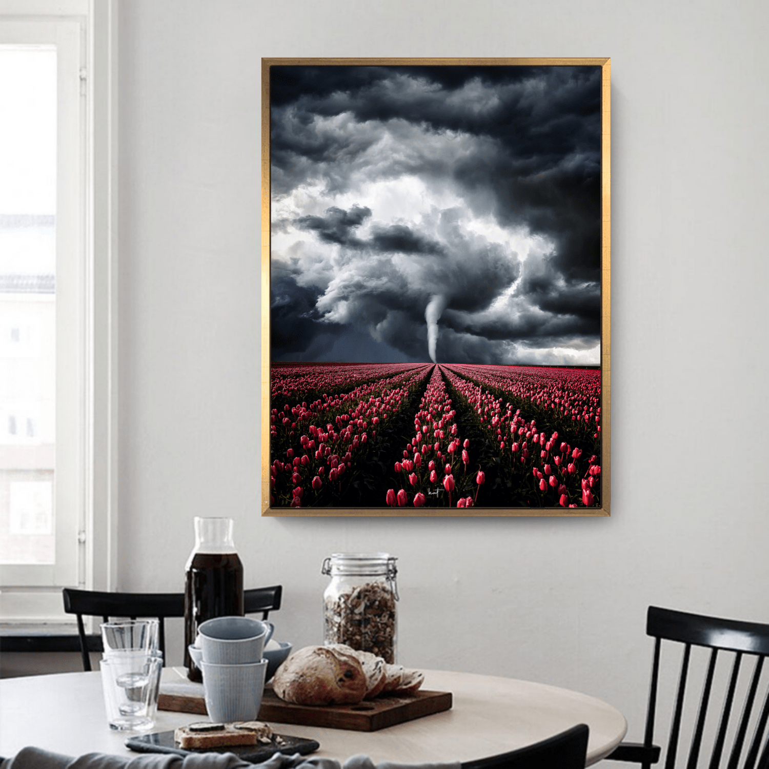 Tulips Braving the Storm - Giri Designs