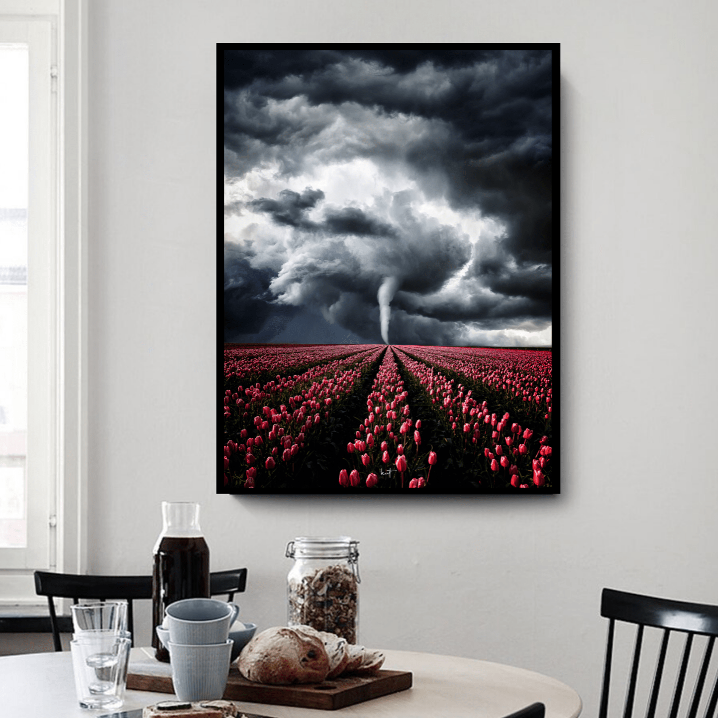 Tulips Braving the Storm - Giri Designs