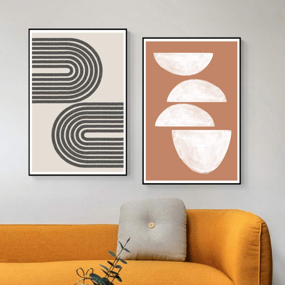 Abstract Terracotta and Woodblock - Giri Designs