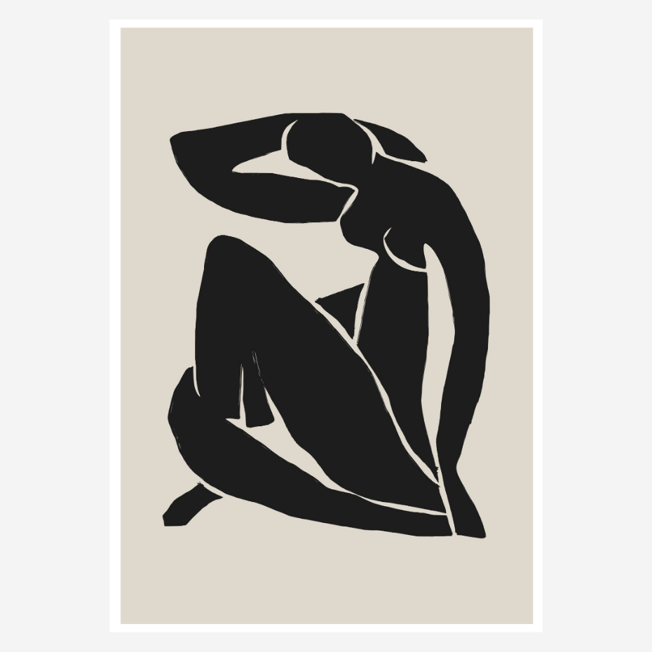 Nude Woman in Black - Giri Designs