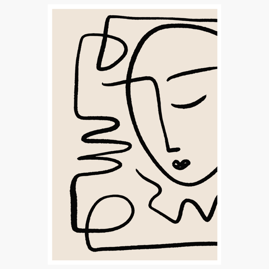 Single Line Face - Giri Designs